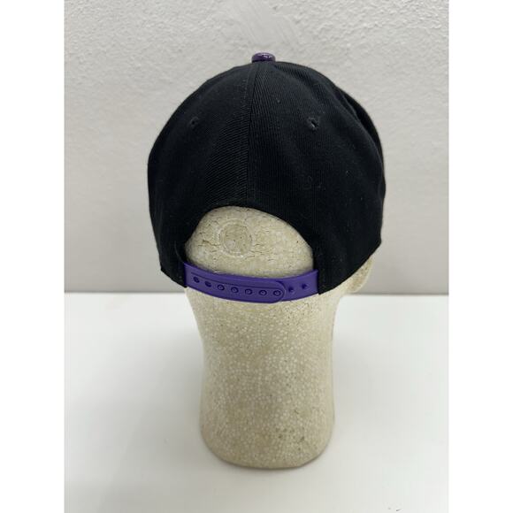 New Era 59Fifty Snapback NFL Vintage Black Baltimore Ravens Purple Leather Brim - Picture 7 of 10